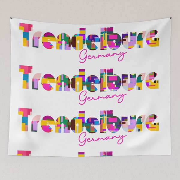 Item preview, Trendelburg, Germany, Vibrant Abstract City Typography Art designed and sold by Wanderful-roads.