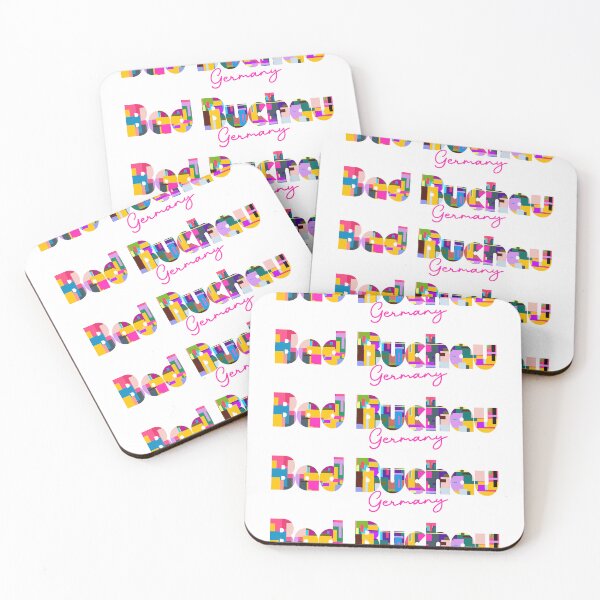 Item preview, Bad Buchau, Germany, Vibrant Abstract City Typography Art designed and sold by Wanderful-roads.