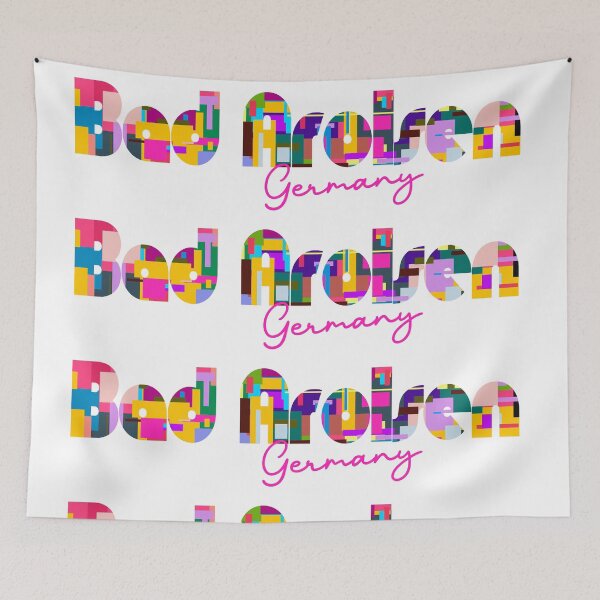 Item preview, Bad Arolsen, Germany, Vibrant Abstract City Typography Art designed and sold by Wanderful-roads.