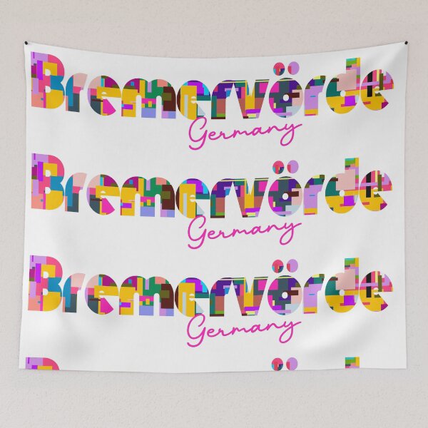 Item preview, Bremervörde, Germany, Vibrant Abstract City Typography Art designed and sold by Wanderful-roads.