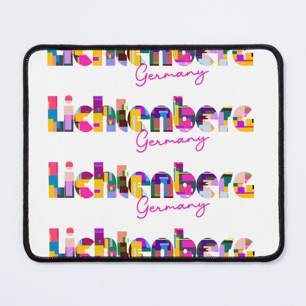 Item preview, Lichtenberg, Germany, Vibrant Abstract City Typography Art designed and sold by Wanderful-roads.