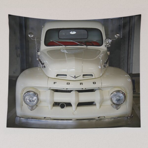 Item preview, 1948 Ford F-1 Pickup - Cream Front View Portrait, First Year F-Series Classic designed and sold by Peter Kraaibeek | Generative Designs and Car Art.