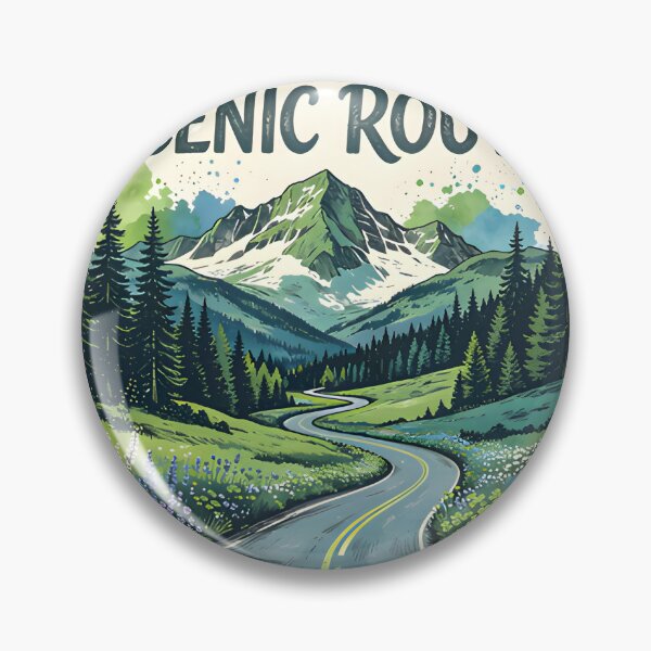 Item preview, Take The Scenic Route Retro Mountain Road Travel Design designed and sold by Spirit of Siam.