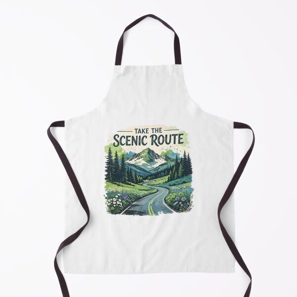 Item preview, Take The Scenic Route Retro Mountain Road Travel Design designed and sold by Spirit of Siam.