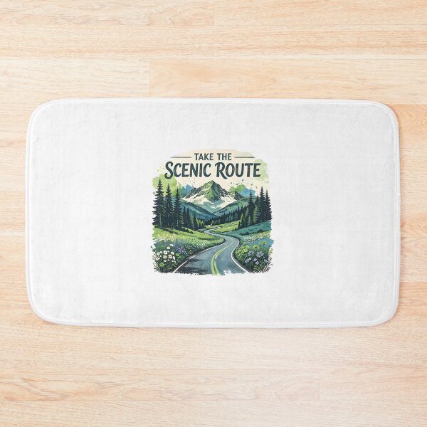 Item preview, Take The Scenic Route Retro Mountain Road Travel Design designed and sold by Spirit of Siam.