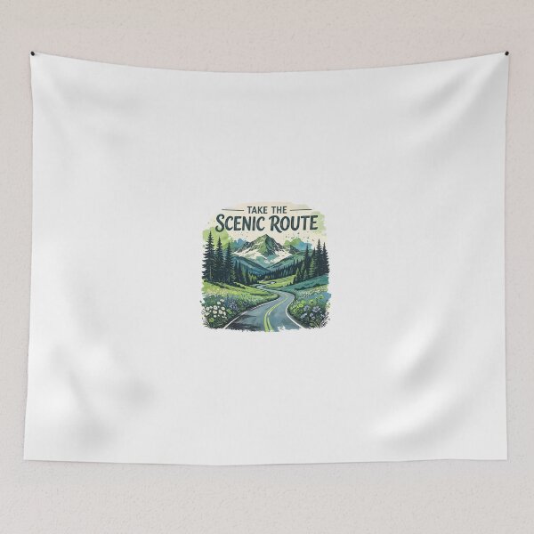 Item preview, Take The Scenic Route Retro Mountain Road Travel Design designed and sold by Spirit of Siam.