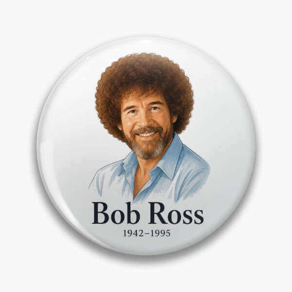 Artikelvorschau, Bob Ross – Klassisches Tributporträt (Fan-Kunst) entworfen und verkauft von ANiyati.