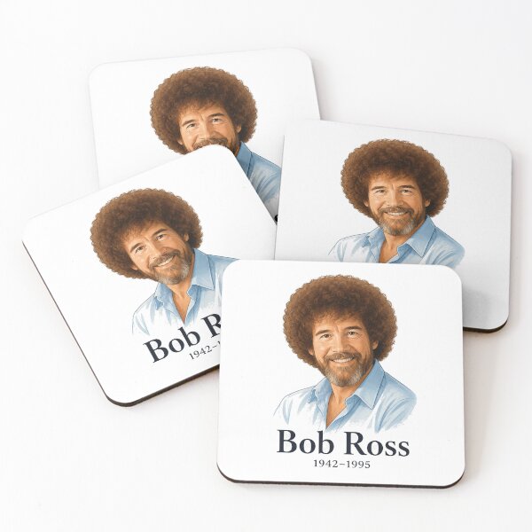 Artikelvorschau, Bob Ross – Klassisches Tributporträt (Fan-Kunst) entworfen und verkauft von ANiyati.