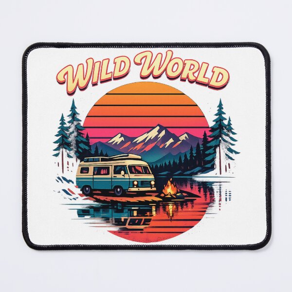 Item preview, Vintage Camping Adventure – Retro Mountain Camp & Campfire designed and sold by Cavalier-org.