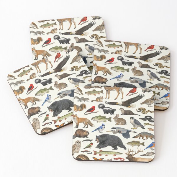 Item preview, Animals of West Virginia Retro Style Identification Chart designed and sold by kakarikihill.