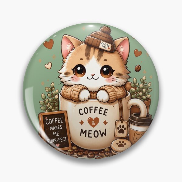Item preview, Coffee Makes Me Purr-fect Cat designed and sold by     NovaCraft.