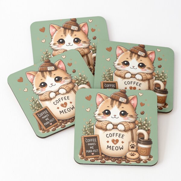 Item preview, Coffee Makes Me Purr-fect Cat designed and sold by     NovaCraft.