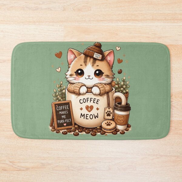 Item preview, Coffee Makes Me Purr-fect Cat designed and sold by     NovaCraft.