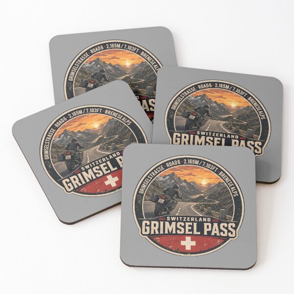 Item preview, Grimsel Pass Switzerland Grimselpass Motorcycle Cycle Sticker TShirt 04 designed and sold by OuterShellUK.