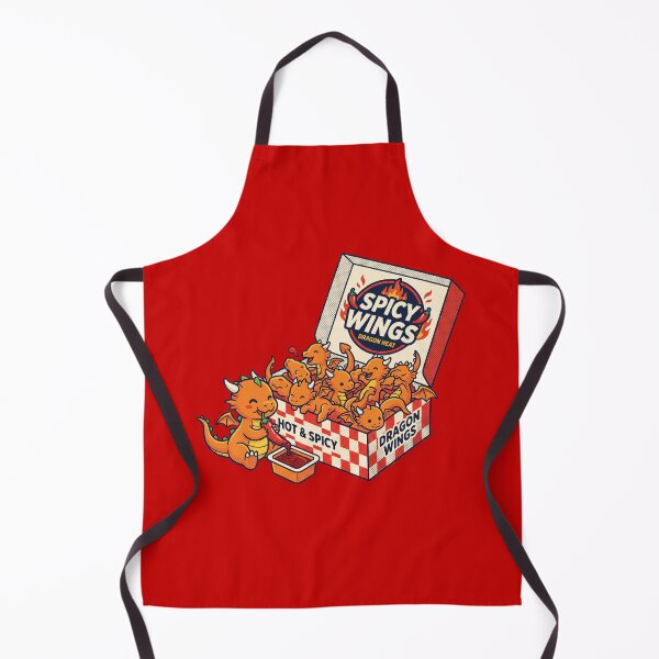 Item preview, Cute Dragon Hot Wings Retro Cartoon Graphic – Spicy Food Lover designed and sold by AdyKurniawan.