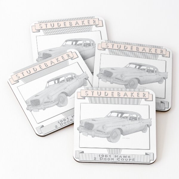 Item preview, Studebaker Hawk 1961 2 Door Coupé Hand-drawn  designed and sold by Classic Car Art Drawings.