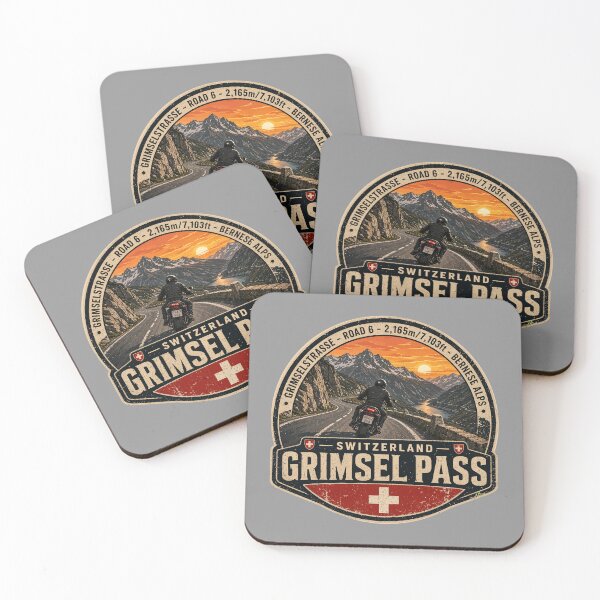 Item preview, Grimsel Pass Switzerland Grimselpass Motorcycle Cycle Sticker TShirt 05 designed and sold by OuterShellUK.
