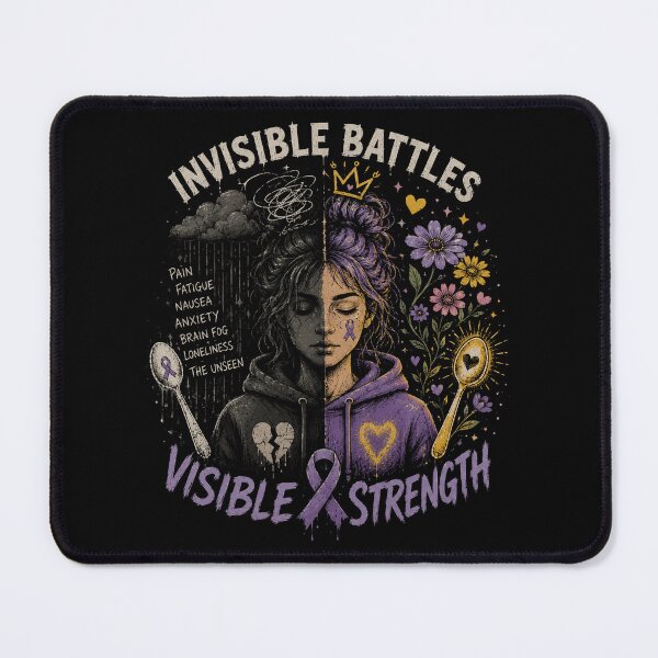 Item preview, Invisible Battles, Visible Strength Chronic Illness Tee designed and sold by Hanno0.