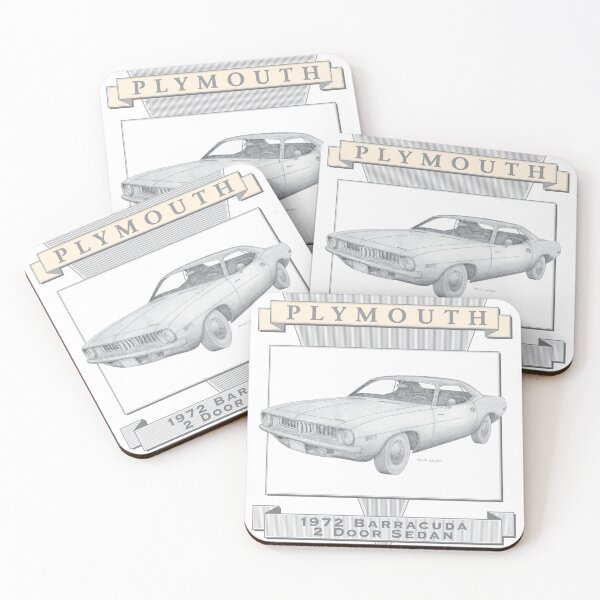 Item preview, Plymouth Barracuda 1972 2 Door Sedan Hand-drawn designed and sold by Classic Car Art Drawings.