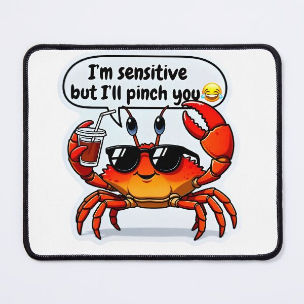 Item preview, Funny Cancer Crab Sensitive But I'll Pinch You Art designed and sold by Zodiac Celestial Art.