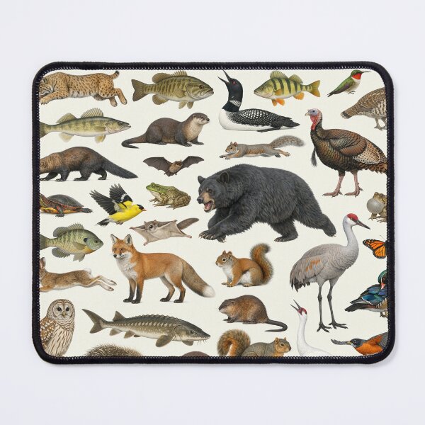 Item preview, Animals of Wisconsin Retro Style Identification Chart designed and sold by kakarikihill.