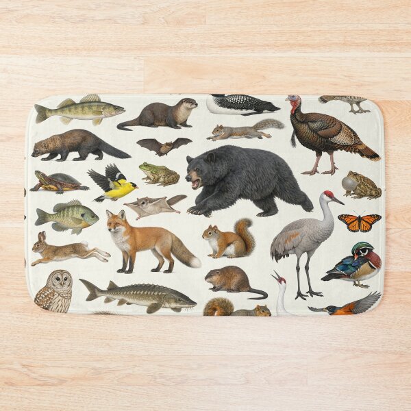 Item preview, Animals of Wisconsin Retro Style Identification Chart designed and sold by kakarikihill.