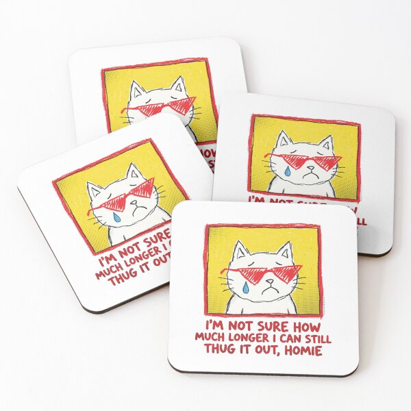 Item preview, Thug It Out Homie Crying Cat Meme Aesthetic Art designed and sold by AdyKurniawan.