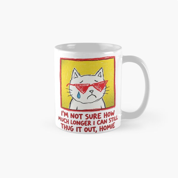 Item preview, Thug It Out Homie Crying Cat Meme Aesthetic Art designed and sold by AdyKurniawan.