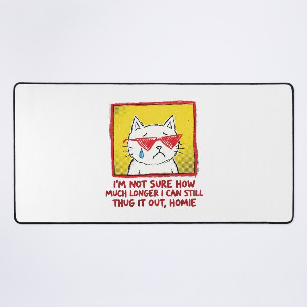 Item preview, Thug It Out Homie Crying Cat Meme Aesthetic Art designed and sold by AdyKurniawan.