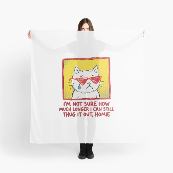 Item preview, Thug It Out Homie Crying Cat Meme Aesthetic Art designed and sold by AdyKurniawan.