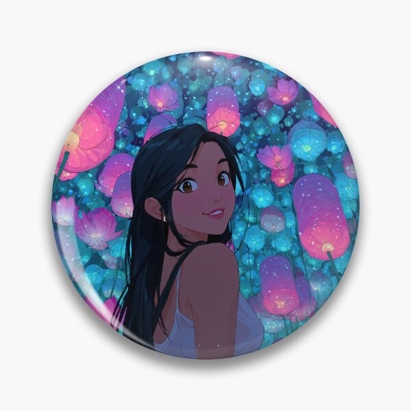 Item preview, Dreamy Girl Amidst Glowing Pink Lanterns designed and sold by colorful-white.