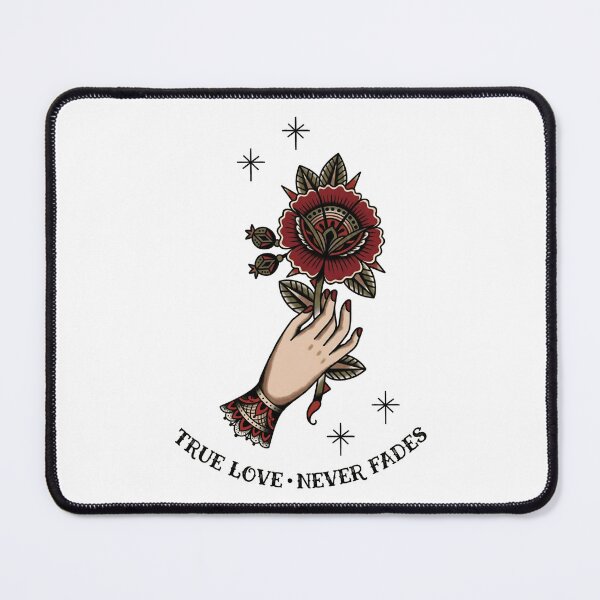 Item preview, Hand with old school flower designed and sold by Mario-Mora-Art.