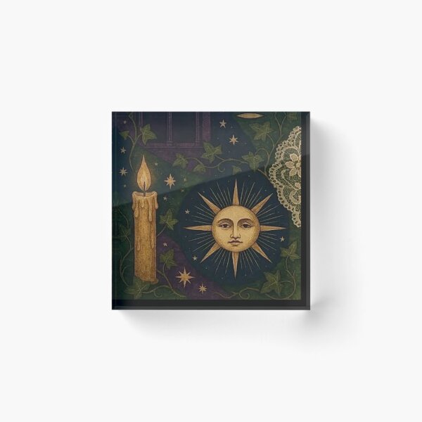Item preview, Vintage sun and moon whimsigoth aesthetic designed and sold by BrontesWhimsyStore.