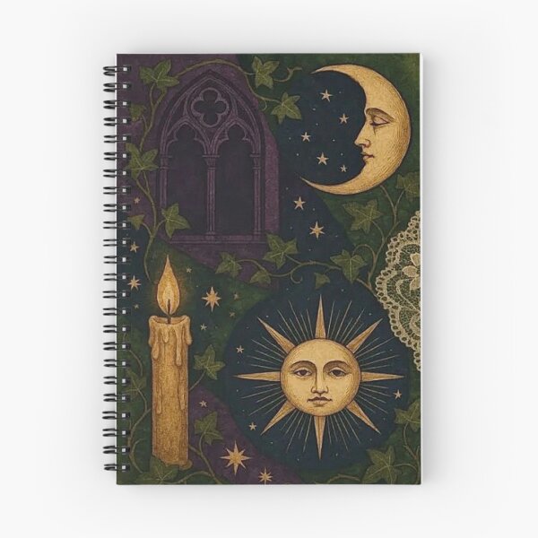 Item preview, Vintage sun and moon whimsigoth aesthetic designed and sold by BrontesWhimsyStore.