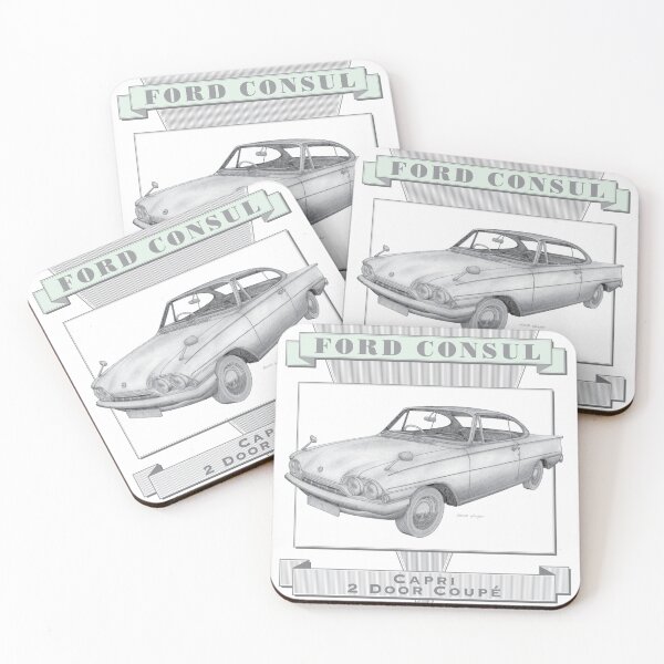 Item preview, Ford Consul Capri Coupé Hand-drawn designed and sold by Classic Car Art Drawings.