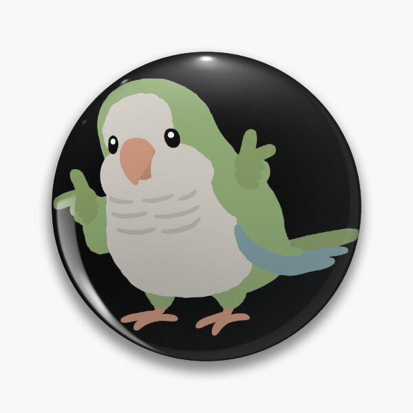 Item preview, Funny Kawaii Quaker Parrot Finger Guns Bird designed and sold by Doodlywood.