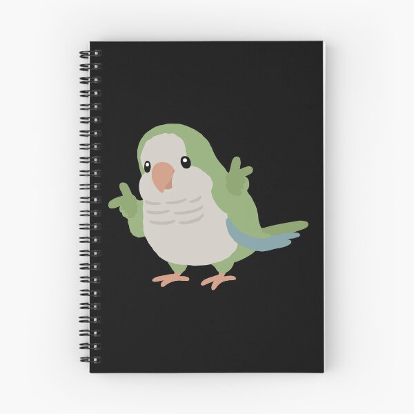 Item preview, Funny Kawaii Quaker Parrot Finger Guns Bird designed and sold by Doodlywood.