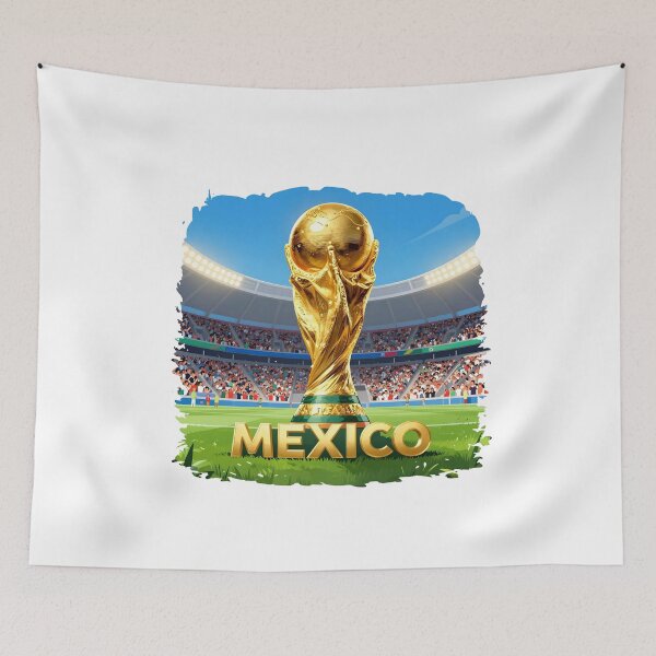 Item preview, Mexico World Cup Trophy Watercolor Football Art designed and sold by Muayad Al-Farhan.