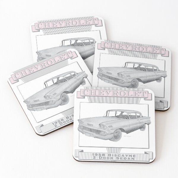 Item preview, Chevrolet Biscayne 1958 Sedan Hand-drawn designed and sold by Classic Car Art Drawings.