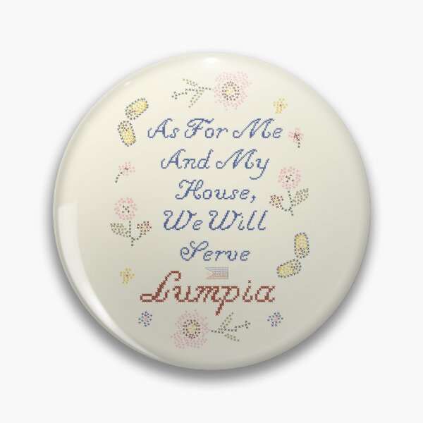 Item preview, FUNNY CROSS STITCH AS FOR ME AND MY HOUSE WE WILL SERVE LUMPIA designed and sold by aydapadi.