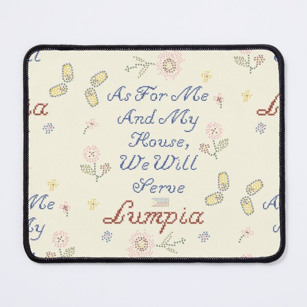 Item preview, FUNNY CROSS STITCH AS FOR ME AND MY HOUSE WE WILL SERVE LUMPIA designed and sold by aydapadi.