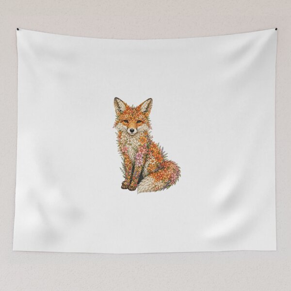 Item preview, Flower fox | Floral fox made of wildflowers designed and sold by filou designs.