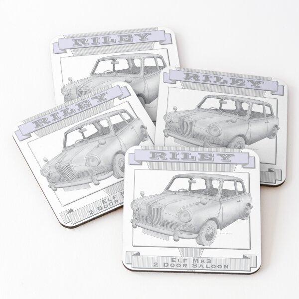 Item preview, Riley Elf Mk3 Saloon Dibujado a mano designed and sold by Classic Car Art Drawings.