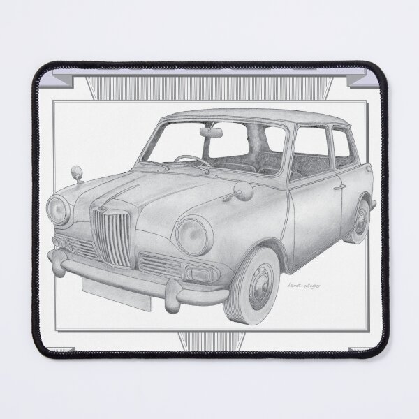 Item preview, Riley Elf Mk3 Saloon Hand-drawn designed and sold by Classic Car Art Drawings.