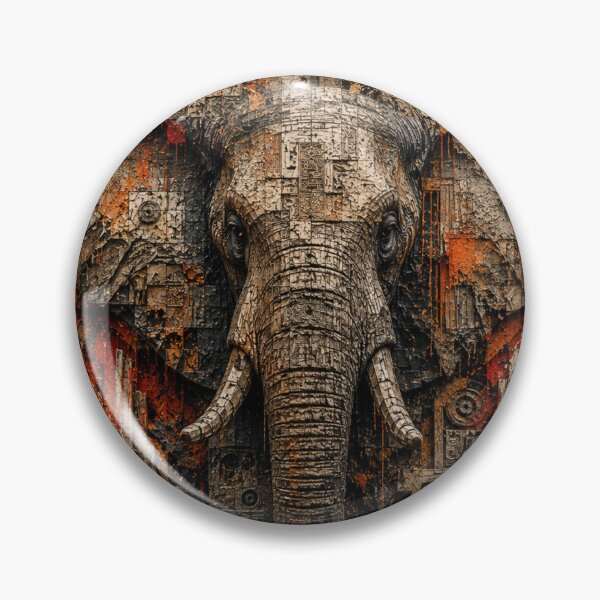 Item preview, Operator Structure Survives Impact Elephant Geometric Canvas Print designed and sold by SavannaStrikes.