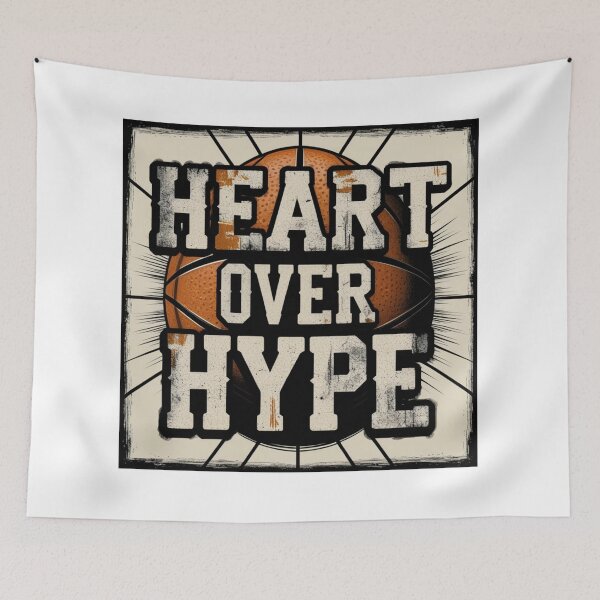 Item preview, Heart Over Hype Basketball Typography | Motivational Sports Streetwear | Athletic Mindset Design designed and sold by Ctrlr.