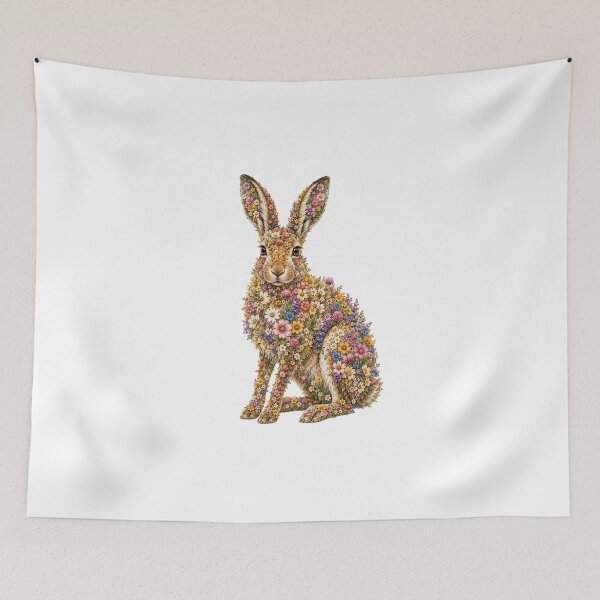 Item preview, Flower hare | Floral hare made of wildflowers designed and sold by filou designs.