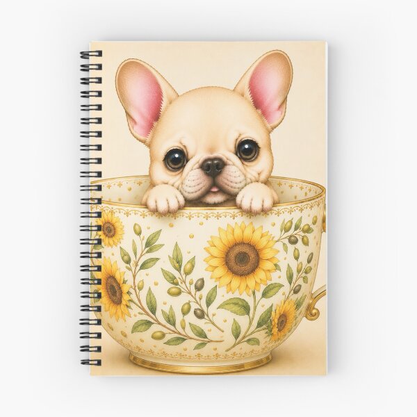 Item preview, Sunflower Tea Cup French Bulldog designed and sold by joycrysstudio.