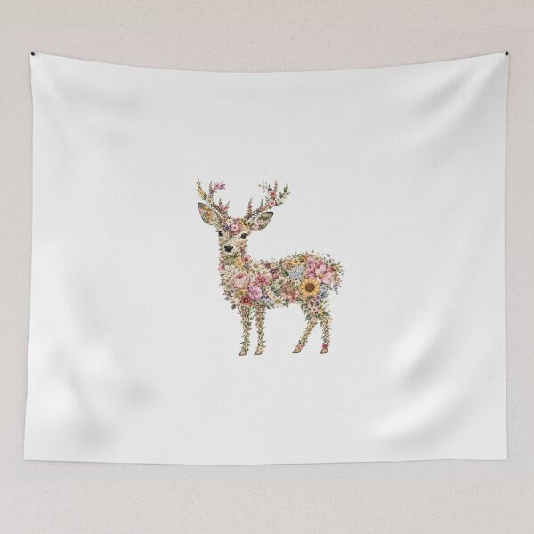 Item preview, Flower deer | Floral deer made of wildflowers designed and sold by filou designs.