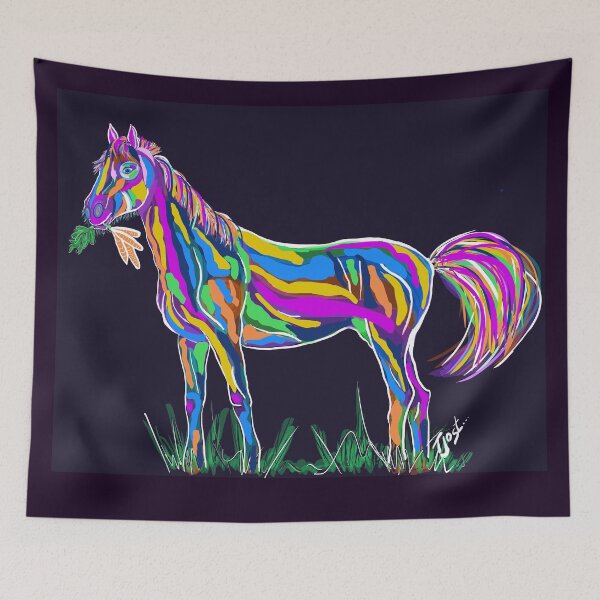 Aperçu de l'œuvre Cheval mangeant des carottes créée et vendue par TinaJostDesigns.